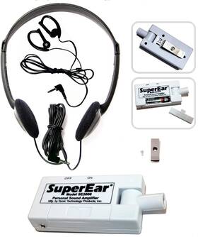 Superear 860009532557 Personal Sound Amplifier Pocket Headphones And Discr