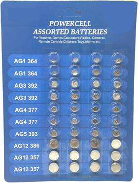 0711200 Sweet Online Deal 40-pack Assorted Mini Power Cells For Toys Remotes Gadgets And Small
