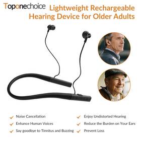 Hd01-11405 Toponechoice Hearing Amplifier Device For Seniors Neckband Style Rechargeable Headphones