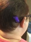 Unbranded Metallic Spandex Hearing Aid Cover For Baha Handmade