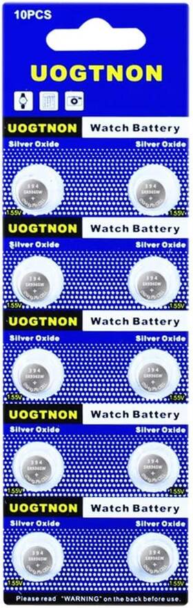 Sr936sw Uogtnon 748528819758 394 Watch Battery 1.55v Silver Oxide Button Cell 10 Count Pack Of 1