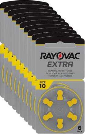 Pr70 Varta 085983737965 Rayovac Extra Type 10 Hearing Aid Batteries Zinc Air P10 Zl4 Pack Of 60