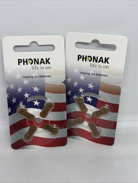 Varta-microbattery 043752332407 New Phonak Hearing Aid Batteries 312 Set Of 2 Packs 4 - Eight 8 Total Varta-microbattery 043752332407 New Phonak Hearing Aid Batteries 312 Set Of 2 Packs 4 - Eight 8 Total
