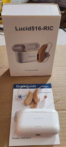 Lucid516-ric Vivtone Rechargeable 16 Channel Digital Hearing Aids In Case