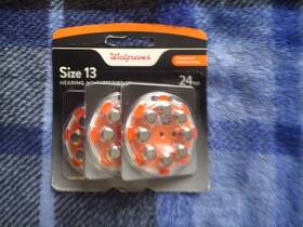 Walgreens 049022511866 24 Pack Hearing Aid Batteries - Size 13