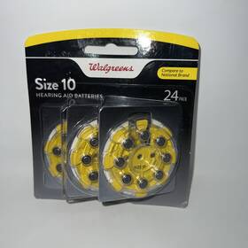 Walgreens 049022723092 Hearing Aid Battery Size 10 24pack Exp 2/2025 Walgreens 049022723092 Hearing Aid Battery Size 10 24pack Exp 2/2025