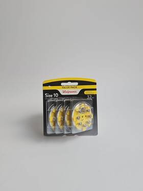 W10-32 Walgreens Walgreen Hearing Aid Batteries Size 10 1.45v Premium Zinc Air 32