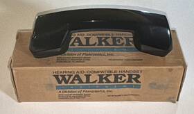 Ws-2058 Walker Equipment Black Hearing Aid Compatible Handset With Box Ws-2058 Walker Equipment Black Hearing Aid Compatible Handset With Box