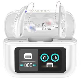 Wasoca 850076587277 Hearing Aids With Bluetooth Rechargeable Led Display Intelligent Noise Cancel