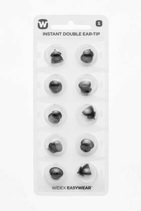 40720162000 Widex Eartips Double Dome Earplugs For Hearing Aids Pack Of 10 Transparent