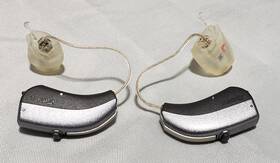 C2-fs Widex Clear 220 Fusion Bte Hearing Aids Ric M Wireflex Tested - Working