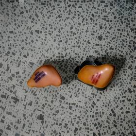 Widex E12a In-the-ear Diva Ite Hearing Aid Shells R/l 2pc Beige Acrylic