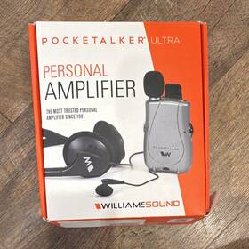 Williams Sound Fv848 Pocketalker Ultra Hearing Amplifier Silver Tone/volume 5 Yr