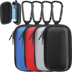 Woanger 705353652530 4 Pcs Hearing Aid Case Hard Asthma Inhaler Holder Travel Cas
