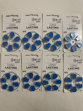 Ray-26778 Xcell By Rayovac Ray-26778. Lot Of 8 675 Hearing Aid Batteries - 48 Total Blue Tab New Sealed