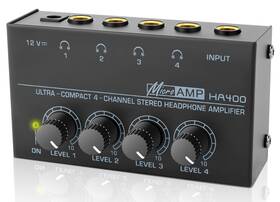 Ha400 Zendstanding Headphone Amplifier -4 Channel Metal Stereo Audio Mini Black Ha400 Zendstanding Headphone Amplifier -4 Channel Metal Stereo Audio Mini Black