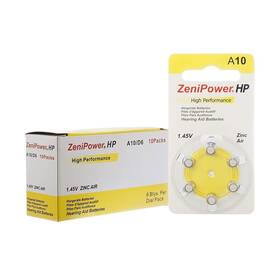 Zenipower 851675782485 Hearing Aid Batteries Size 10 120 - Yellow