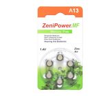 Zp-a13-d-6 Zenipower Size Zinc Air Hearing Aid Batteries Pack 706148580137