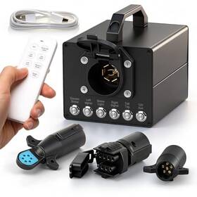 Hy-119 Zuomeng Trailer Light And Electric Brake Tester With Wireless Remote 7-way Flat Spade