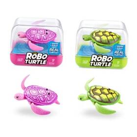 Zuru 71100b Robo Turtle Robotic Swimming By Water Activated Green Pink