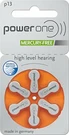 60 Powerone Mercury Free Hearing Aid Batteries Size: 13. Fixed Price $19.99.