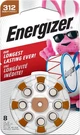 Energizer - Size 312 8 Ct Brown Tab. Fixed Price $12.99.