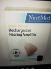 Nuvomed Inside-the-ear Rechargeable Hearing Amplifier With Case. Fixed Price $17.00.