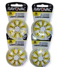 Nwt 4X Rayovac Size #10 Yellow Hearing Aid Batteries 8 Pack Exp 4/2025 Ship Fast. Fixed Price $9.99.