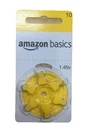 Amazon Basics 60-PACK Hearing Aid Size 10 Zinc-air Batteries, 1.45 Volt, Yellow. Fixed Price $10.00.