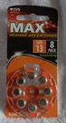 New Cvs Max Hearing Aid Batteries 8 Pack Size 13. Fixed Price $9.99.