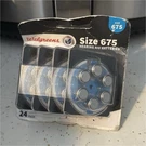 Walgreens Size 675 (blue) Zinc Air Hearing Aid Batteries 24 Pack, Count. Fixed Price $8.00.
