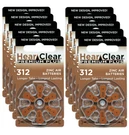 Hearclear Size P312 1.45V Zinc Air Hearing Aid Batteries (60 Pack). Fixed Price $17.00.