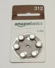 Amazonbasics 1.45 Volt Hearing Aid Batteries Brown Tab Pack Of 30 Size 312. Fixed Price $11.68.