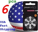 6 Pcs P13 PR48 Powerone Evolution Card 1.45V Zinc Air Hearing Aid Battery. Fixed Price $6.98.