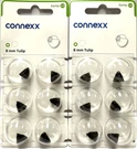 2 Pack 8MM Tulip Connexx 3.0 Eartip Dome. Fits Signia Rexton Widex Miracle Ear.. Fixed Price $19.99.