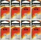 Button Cell Type LR44 A76 AG13 Battery Energizer 8 Pcs. Fixed Price $12.34.