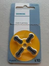 Siemens Signia 10 Size Hearing Aid Batteries 4 Pack. Fixed Price $6.95.