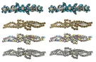 Jcgy Set Of Barrettes Med/small Sparkly Crystal Hair Clips Thin U0927-8. Fixed Price $10.99.