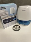 Alohaair Dehumidifier 34OZ 450SQFT Auto Shut Off Energy Saving Led (white/gray). Fixed Price $26.99.
