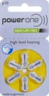 Power One Hearing Aid Battery Size 10 - 60 Batteries. Exp 2029, Us Seller. Fixed Price $17.90.