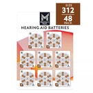 Member's Mark Hearing Aid Batteries, Size 312, Brown Tab, 48 Count. Fixed Price $23.99.
