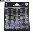 Milestock 25-PCS 3V Lithium Button Battery Assortment CR1620 CR1632 CR2025.... Fixed Price $21.34.