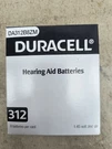 48 Duracell #312 Zinc Air Hearing Aid Batteries-six 8CT/PACKS-DA312B8. Fixed Price $28.41.