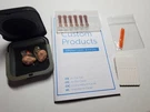 Audibel 2 Hearing Aids Leftright Blue Red With Case Brush Cloth Properly Cleaned. Fixed Price $99.99.