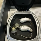 Siemens Pure 0123 Hearing Aids Silver With Case. Fixed Price $60.00.