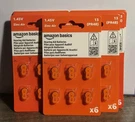 54-COUNT Amazon Basics Size 312 Zinc-air Hearing Aid Batteries Exp 09/2028. Fixed Price $14.99.