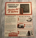Vtg 1950 S Eveready Battery Hearing Aid Magazine 0C25. Fixed Price $9.99.