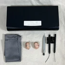 Audibel 2 Hearing Aids Left/right Blue/red With Case Brush & Cloth. Fixed Price $249.99.
