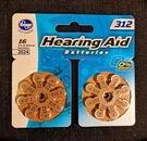 Kroger 312 Hearing Aid Battery Zinc Air 16 Batteries / Exp. 2024 0% Mercury. Fixed Price $9.91.