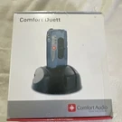 Comfort Audio Duett Hearing Amplifier Blue Black With Docking Station. Fixed Price $35.00.